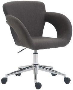 Sedia da ufficio Edison in tessuto grigio scuro
