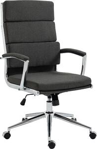Sedia da ufficio CLP Cleveland I: rivestimento in vera pelle, ecopelle o tessuto | Colore: grigio scuro | Materiale: tessuto