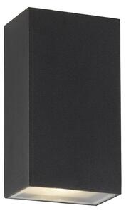 Applique Moderna Stirling Alluminio Nero Vetro Argento Led 6,58W 4000K