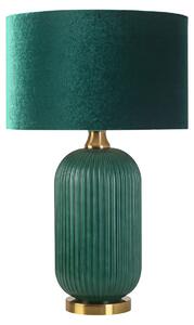 Lampada da tavolo Tamiza verde e oro 1xE27x60W in tessuto, dimensioni: 65x41x41 cm, IP20, Light Prestige