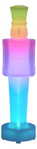 Lampada da tavolo natalizia bianca con LED dimmerabile e ricaricabile RGBW-IC - Schiaccianoci