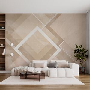 Carta da parati Geometria nei toni del beige, Carta da parati Moderno, w02062v1 : Uwalls.it