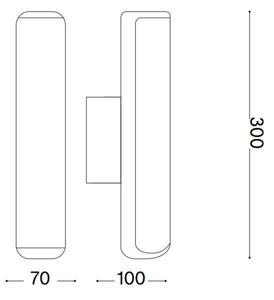 Ideal Lux - Applique a LED da esterno ETERE LED/9,5W/230V 4000K IP44 antracite