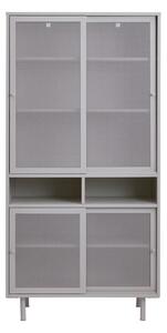 Armadietto grigio in metallo con porte scorrevoli 90x180x40 cm Veep – Unique Furniture