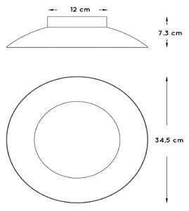Lucide Plafoniera LED Foskal ottone, Ø 34,5 cm