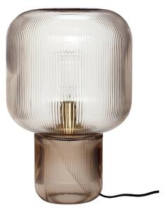 Lampada da tavolo marrone con paralume in vetro (altezza 42 cm) Pirum - Hübsch