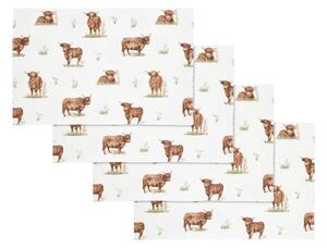 Tovagliette in set in cotone 4 pz 30x46 cm Angus Highland Cow – Catherine Lansfield