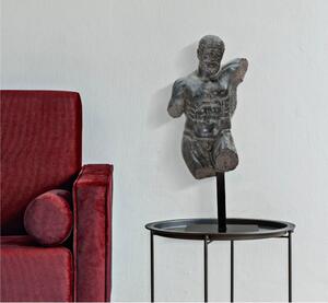 Statuetta di busto di UOMO in resina ispirata alla scultura classica MUSEUM MAN Dimensioni 26x22xh 57 cm- colore nero