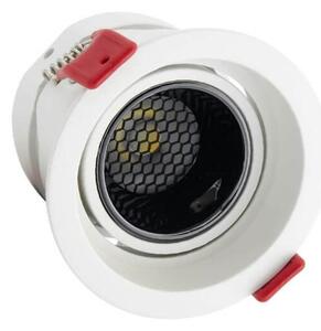 Faro LED da Incasso 12W, Orientabile Foro Ø75mm, CRI92 Bianco CCT UGR11 Colore Bianco Variabile CCT