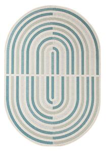 Tappeto da interno/esterno blu/color crema 160x229 cm Nour – Bizzotto
