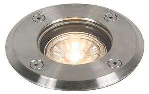 Faretto da terra per esterni in acciaio 11 cm IP67 - Basic Round