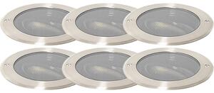 Set di 6 faretti da terra in acciaio AR111 orientabili IP65 - Delux Honey