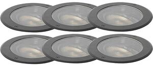 Set di 6 faretti da terra orientabili AR111 IP65 - Delux Honey