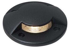 Faretto da terra moderno nero GU10 50mm 2 luci effetto IP65 - Cellar