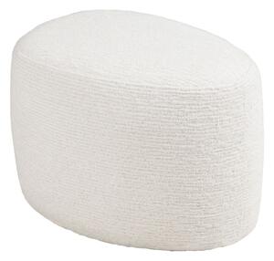 Poggiapiedi color crema con rivestimento in ciniglia Hilo – House Nordic