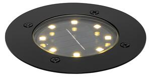 Faretto da terra moderno nero con LED IP65 solare - Terry