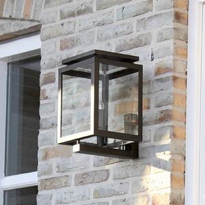 K.S. Verlichting Applique da esterno Vecht con sensore di movimento Vecht, dimmerabile, Nero, Acciaio Inox, Moderno