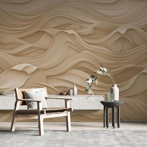 Carta da parati Onde beige, Carta da parati 3D, Carta da parati Fiori 3D, w02311v2 : Uwalls.it