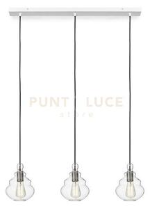 Adone lampadario a sospensione rettangolare 3 vetri trasparenti mo