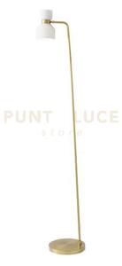Fifty lampada da terra struttura ottone vetro bianco opale attacco e14