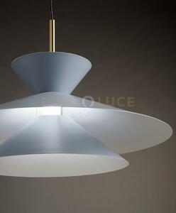 Kim sospensione lampadario a sospensione 3 basi e rosone azzurro ci