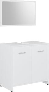 Set Mobili da Bagno Bianco in Legno Multistrato