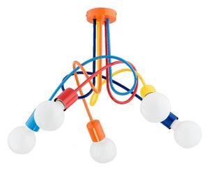Lampadario a plafone per bambini TANGO 5xE27/15W/230V colorato
