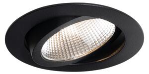 Faretto da incasso nero 9,5 cm con LED 1300lm dimmerabile IP23 - Gaius