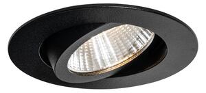 Faretto a incasso nero 6,8 cm con LED 750 lm dimmerabile IP23 - Gaius