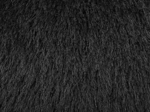 Set di 2 cuscini decorativi Fodera per cuscino in tessuto di poliestere nero con inserto superficie pelosa 45 x 45 cm Beliani