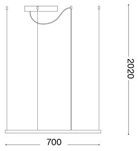 Ideal Lux - Lampadario LED a sospensione ORACLE SLIM LED/44W/230V 3000K 70x70 cm nero