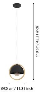 Eglo 43755 - Lampadario a sospensione con filo CALLOW 1xE27/40W/230V