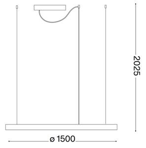 Ideal Lux - Lampadario LED a cavo ORACLE SLIM LED/83W/230V 4000K diam. 150 cm bianco