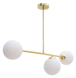 Lampadario a sospensione con supporto rigido FIRA 3xE27/60W/230V oro