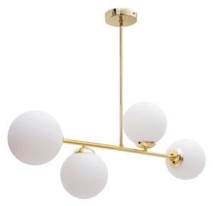Lampadario a sospensione con supporto rigido FIRA 4xE27/60W/230V oro