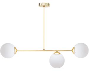 Lampadario a sospensione con supporto rigido FIRA 3xE27/60W/230V oro