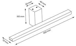 Illuminazione a LED per specchi da bagno ARTEMIS LED/13,8W/230V 4000K 60 cm IP44 nero