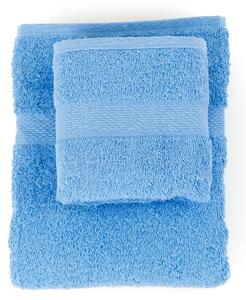 Set di 4 Asciugamani Azzurro/Blu