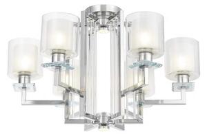 Plafoniera moderno di design in metallo paralume doppio vetro 6 luce