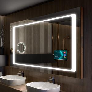 Rettangolare specchio sul perimetro L61 da bagno con illuminazione LED