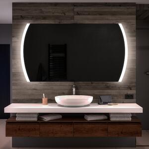 Specchio da bagno con Fasce Laterali sabbiate retroilluminate LED sul permietro L67