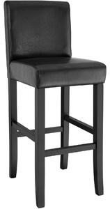 Tectake 400551 sgabello da bar in pelle sintetica - nero