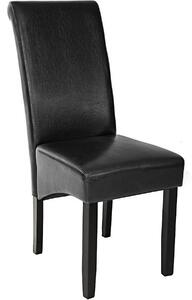Tectake 400554 sedia da sala da pranzo con seduta ergonomica - nero