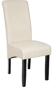 Tectake 400556 sedia da sala da pranzo con seduta ergonomica - crema