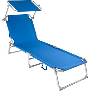 Tectake 400654 lettino prendisole, regolabile in 4 posizioni - blu