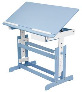 Tectake 400927 scrivania per bambini regolabile in altezza 109 x 55 x 63- 94 cm - blu