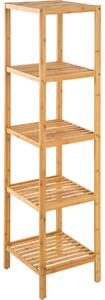Tectake 401646 scaffale verticale in bambù 5 piani 33 x 33 x 141 cm - marrone