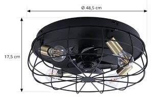 Ventilatore da soffitto Starluna con luce Corlys, silenzioso, nero