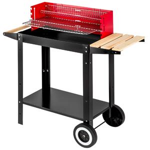Tectake 402329 grill bbq - nero/rosso
