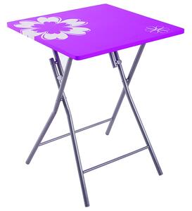 Tavolino pieghevole Flower viola 60 x 60 cm PATIO